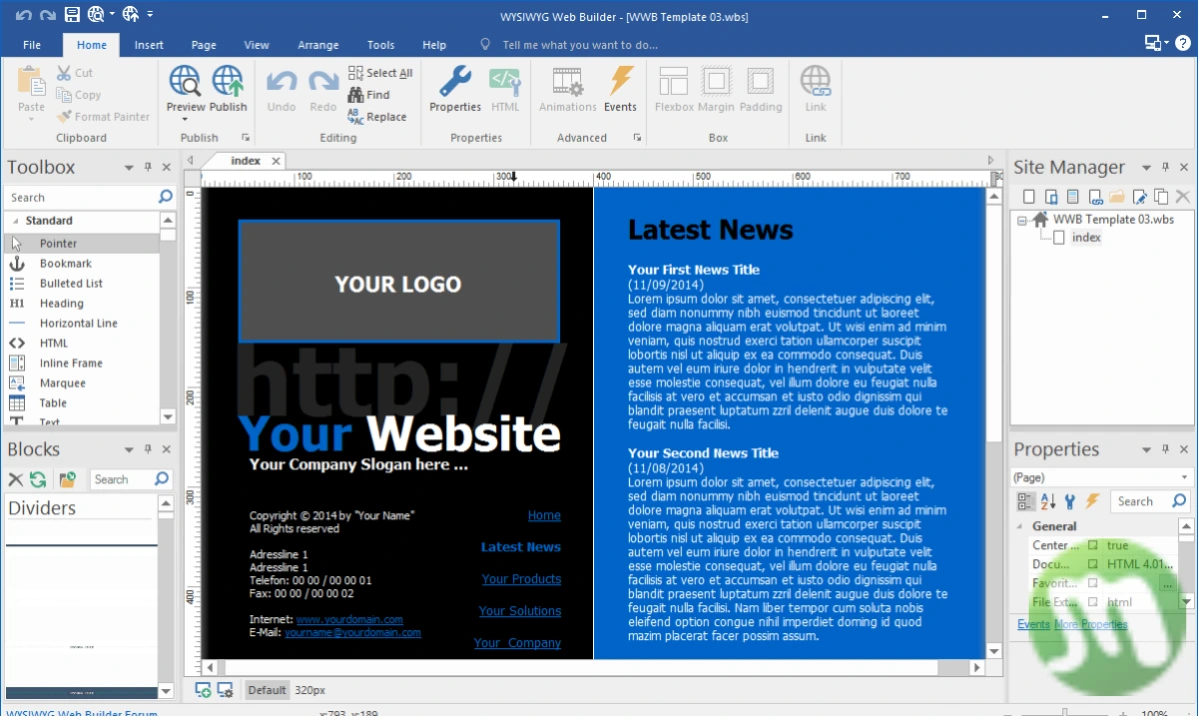 WYSIWYG Web Builder Free Download