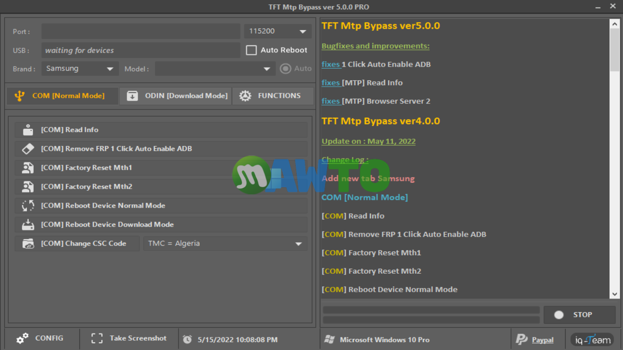 TFT MTP Bypass Tool ฟรี ตัวเต็ม
