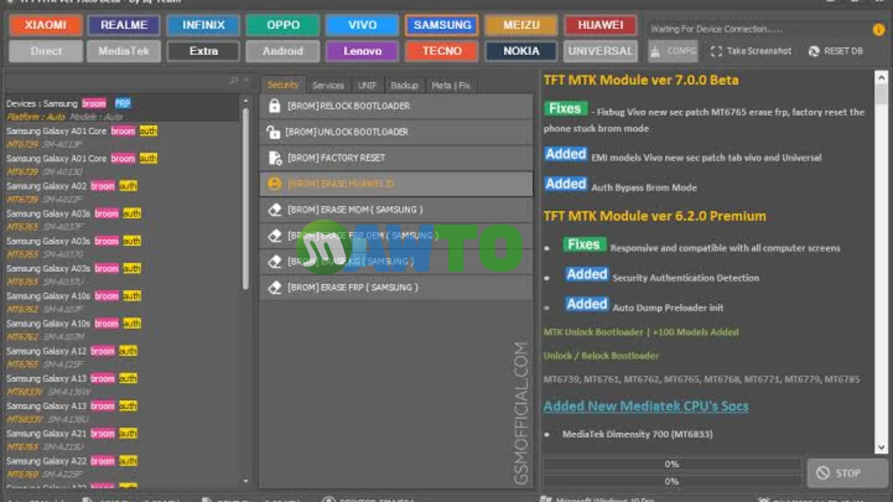 TFT Unlock Tool V7 ฟรี ตัวเต็ม